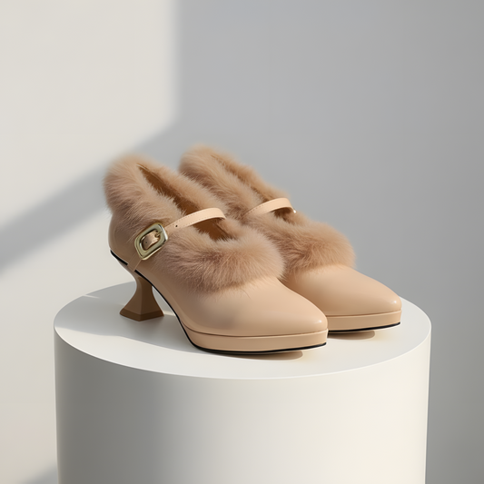 Szpilki z miękkiej skóry Velina